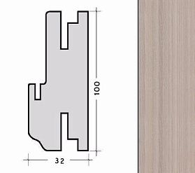 Коробка фигурная телескопическая Престиж для дверей Profil Doors серия X Орех Пекан